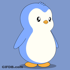 Blue And White Penguin Saying Thank You GIF