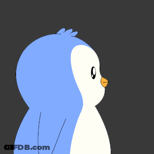 Blue And White Penguin Saying What GIF