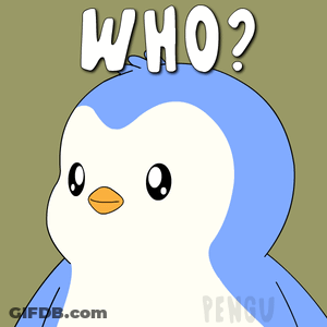 Blue And White Penguin Saying Who GIF