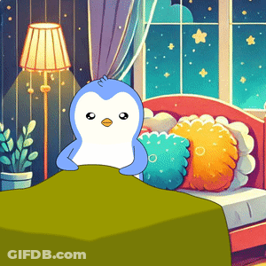 Blue And White Penguin Sitting GIF
