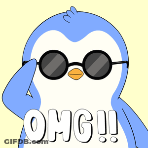 Blue And White Penguin Sunglasses Omg GIF