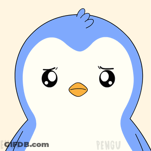 Blue And White Penguin With Orange Beak Pengu GIF