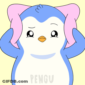 Blue And White Penguin With Pengu GIF