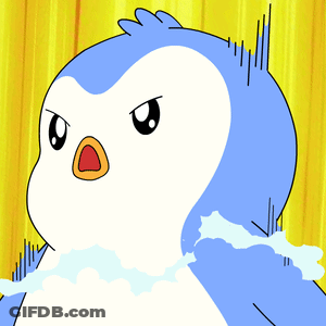 Blue And White Penguin With Red Beak GIF