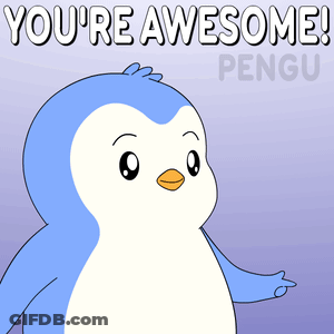 Blue And White Penguin You're Awesome GIF