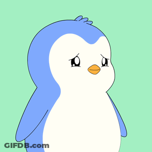 Blue And White Sad Penguin GIF