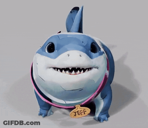 Blue And White Shark Jeff Tag GIF