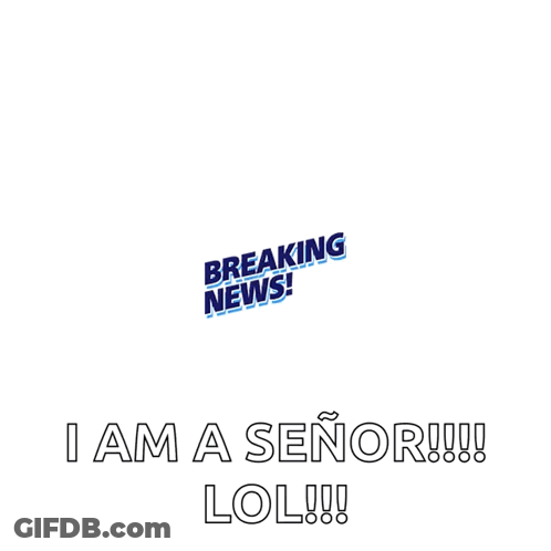Blue And White Sign Saying Breaking News GIF