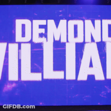 Blue And White Sign Saying Demons Villain GIF