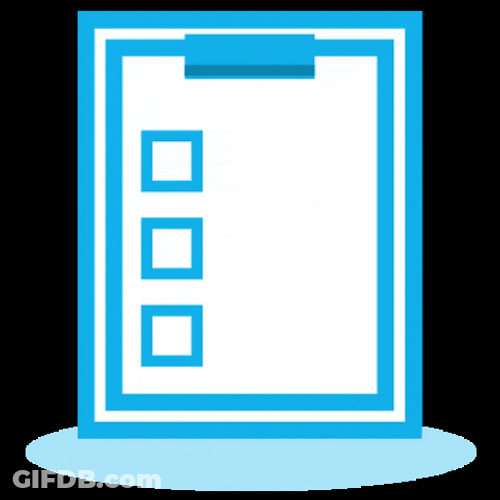 Blue And White Simultaneous Checklist GIF
