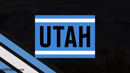 Blue And White Square With Utah GIF