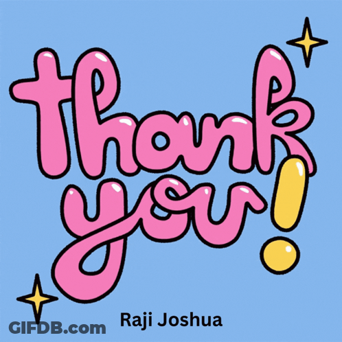 Blue And White Striped Pink Thank You Background GIF