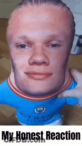 Blue And White Striped Shirt Man Holding Meat In Mouth GIF