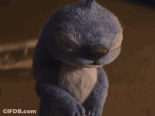 Blue And White Stuffed Animal Serious GIF