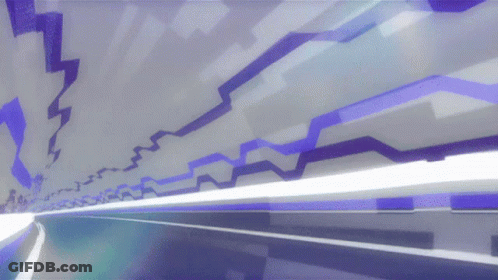 Blue And White Tunnel Lines GIF