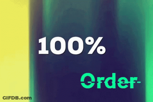 Blue And Yellow Background Saying 100% Impossible GIF