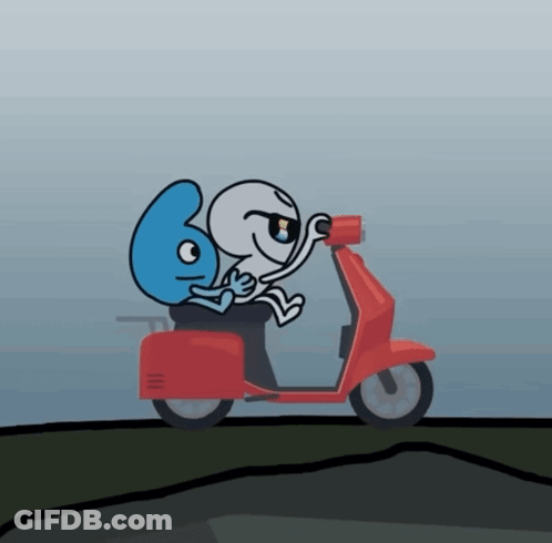 Blue And Yellow Background With Lines GIF