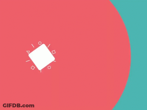 Blue And Yellow Background With White Circle GIF