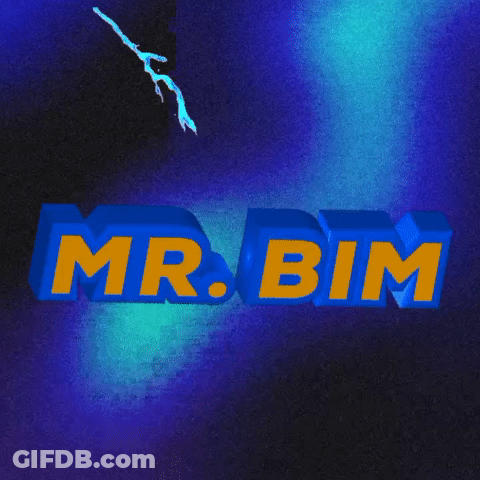 Blue And Yellow Mr Bim Sign GIF