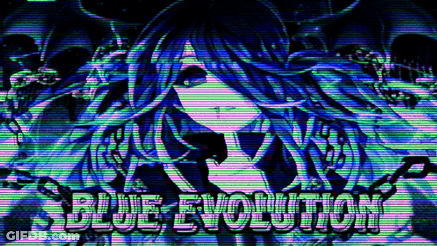 Blue Anime Girl Evolution GIF