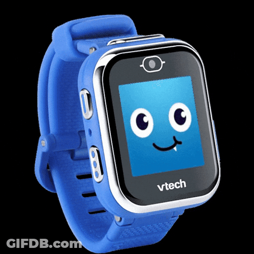 Blue Apple Watch With Face GIF
