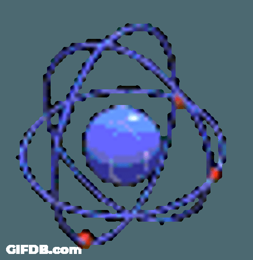 Blue Atom Cycle Model GIF