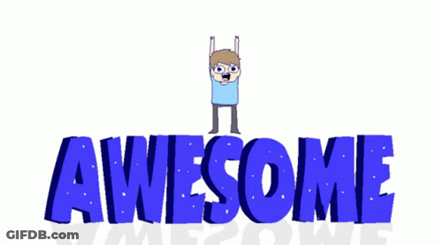 Blue Awesome Sauce Text GIF