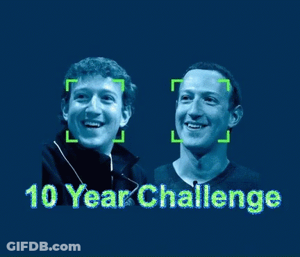 Blue Background 10 Year Challenge 10 Year Challenging GIF