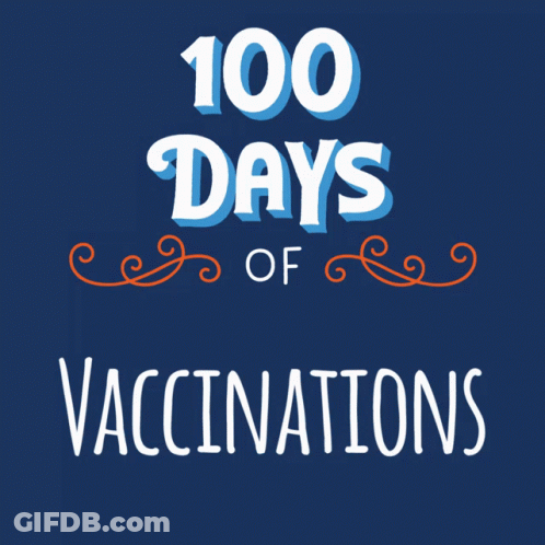 Blue Background 100 Days Of Economic Growth GIF