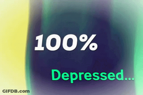Blue Background 100% Depressed GIF