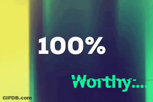 Blue Background 100% Worthy GIF