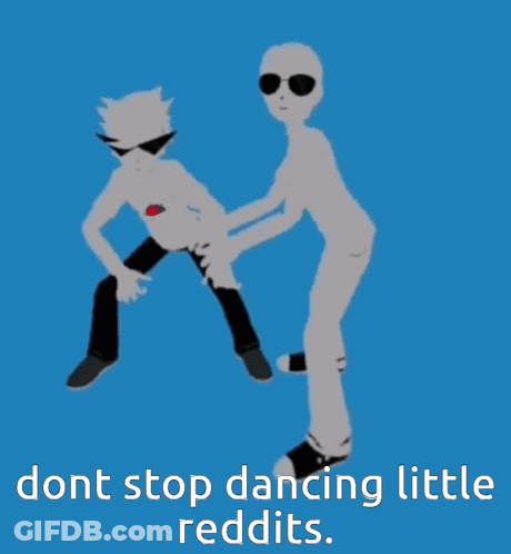 Blue Background Cartoon Characters Dont Stop Dancing Little Reddits GIF