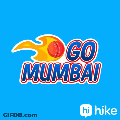Blue Background Go Mumbai Cricket Ball GIF
