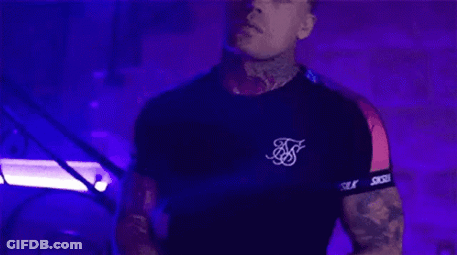 Blue Background Half Face Stephen James GIF