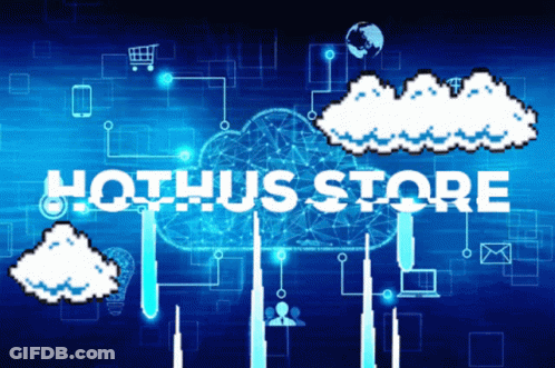 Blue Background Hothus Store GIF