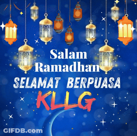 Blue Background Lanterns Salam Ramadhan GIF
