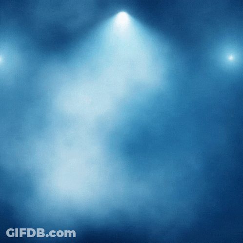 Blue Background Light Shining Through Fog GIF