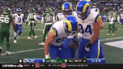 Blue Background Los Angeles Rams Logo GIF
