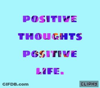 Blue Background Positive Thoughts Positive Life GIF