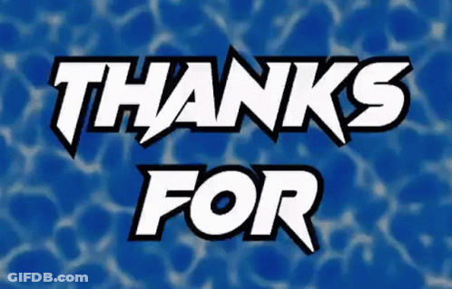 Blue Background Saying Thanks For GIF