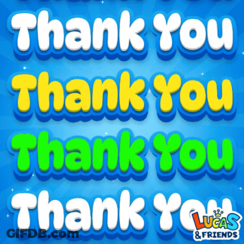 Blue Background Thank You Lucas And Friends GIF