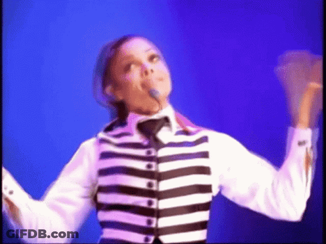 Blue Background Welp Janet Jackson GIF