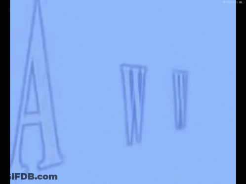 Blue Background With AW And W Letters GIF