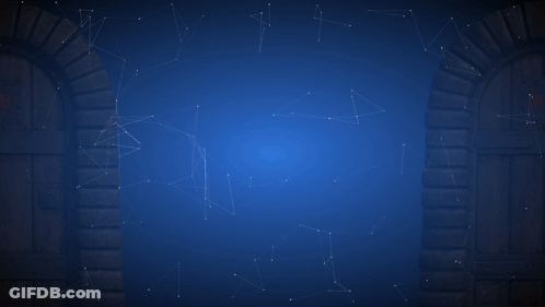 Blue Background With Backdoor GIF