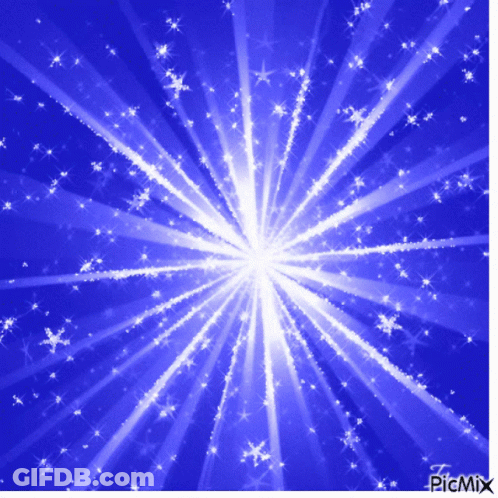 Blue Background With Burst Of Stars GIF