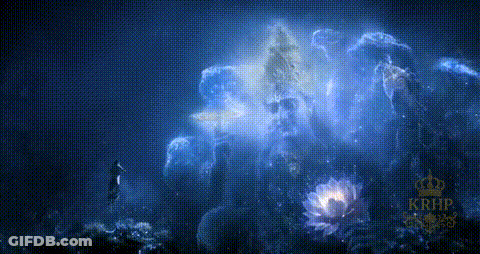 Blue Background With Crown And Kriip GIF
