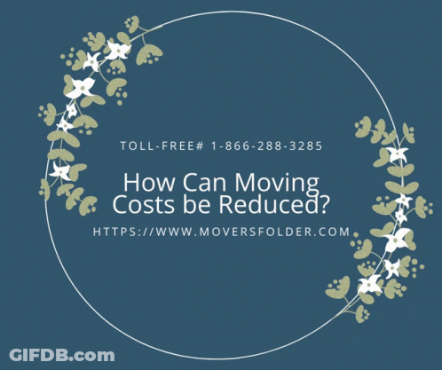 Blue Background With Flower Wreath How Can Moving Costs Be Reduced GIF