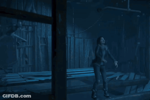 Blue Background With Glowing Lights GIF