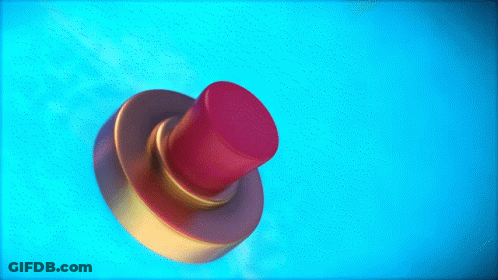 Blue Background With Gold Object GIF