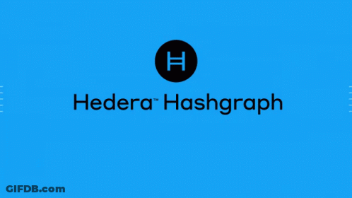 Blue Background With Hedera Hashgraph GIF